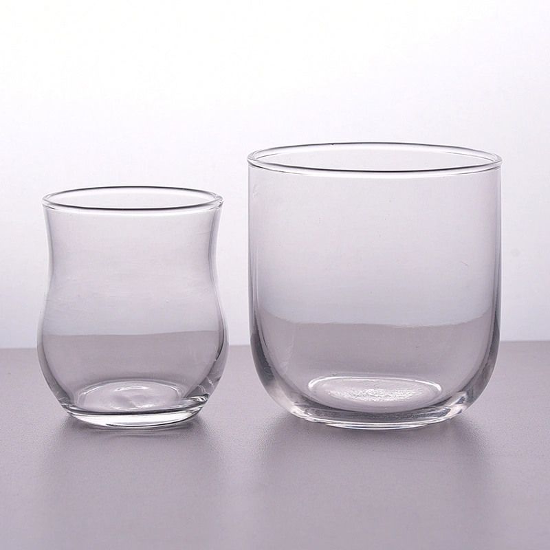 high white transparent glass candle holder for home decor soy wax candle jar
