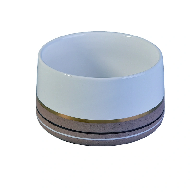 Sunny design White customized Ceramic Candle containers 10oz 20oz