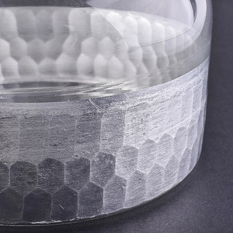 Machine Blown Luxury Silver Candle Glass Jar
