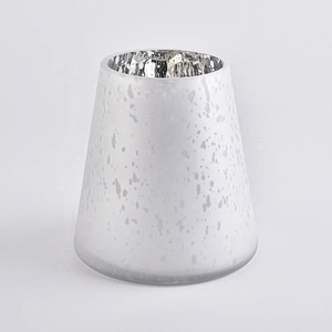 Manufacturer table laser white candle glass vessel 20oz
