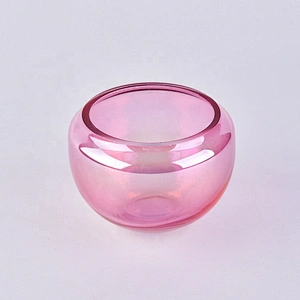 Wholesale red glass candle holder custom made