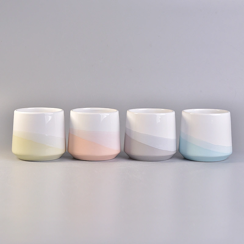 Beautiful Soy Wax Ceramic Candle Vessels For Home Decoration