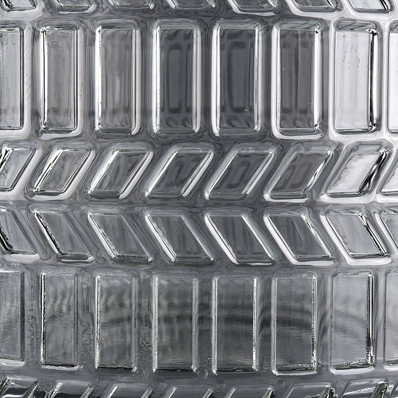 hot sales embossed glass candle container