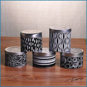 Sunny new design aluminium silver metal candle holder with lid