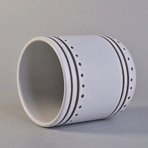 Sunny frost luxury white candle ceramic candle vessels 8oz 11oz