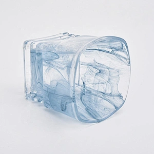 Sunny square hurricane tea light glass candle holder for christmas