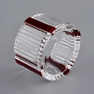 Sunny glassware crystal custom tealight Glass Candle vessel with lids