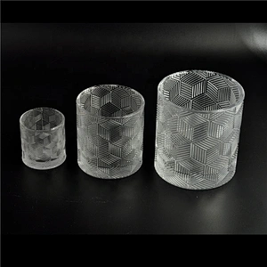 6oz 10oz 20oz Wholesales crystal custom candle glass jars with lids