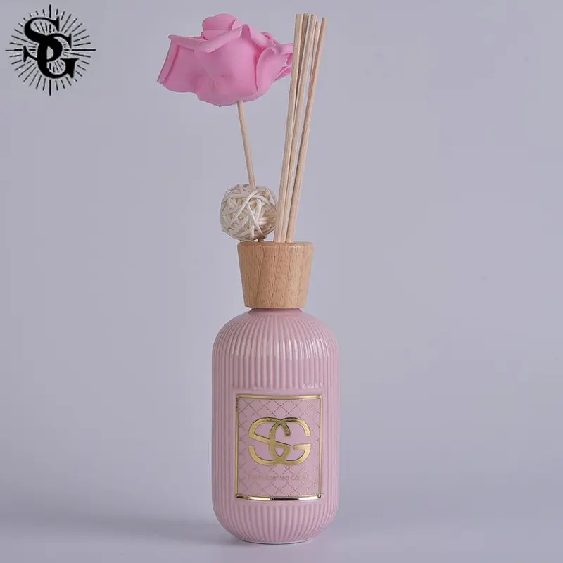Sunny 247ml 153g pink or white  ceramic aromatherapy reed diffuser