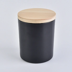 10oz matte black glass candle holders