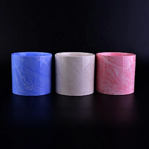 Home decoration colorful candle ceramic holder 10oz 20oz