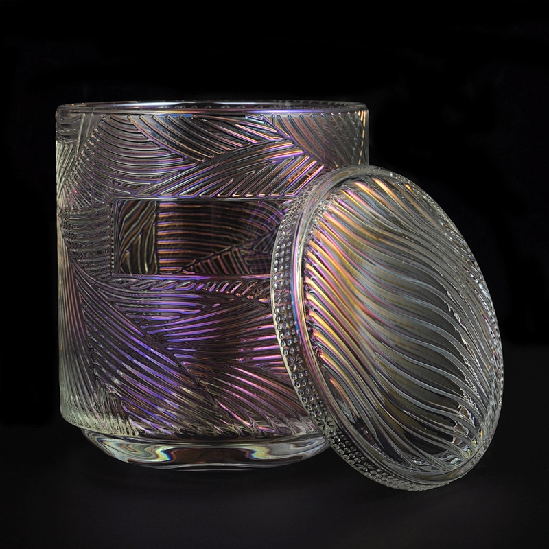 10oz Wholesales Christmas lotus crystal tealight glass candle holder with lid