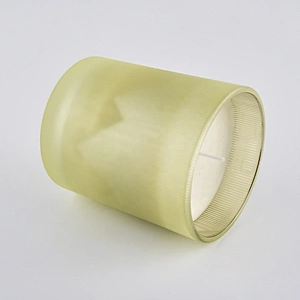 Manufacturer custom decorative golden matte votive glass candle holder jar
