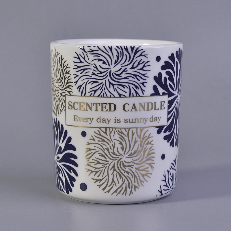 8oz 10oz Sunny new design tealight ceramic candle jar
