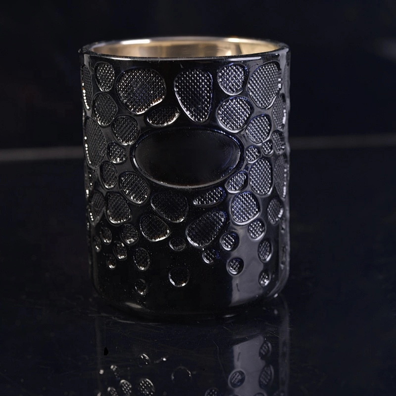 Customized luxury glass jar candle holder 10oz
