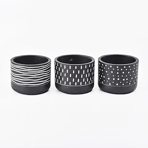 home decor concrete candle vessel