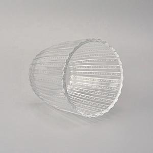 8oz custom crystal clear glass scented candle jar