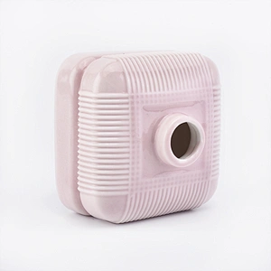 400ml square pink ceramic reed diffuser bottles for home decorations