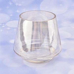 Antique round glass candlestick home decor