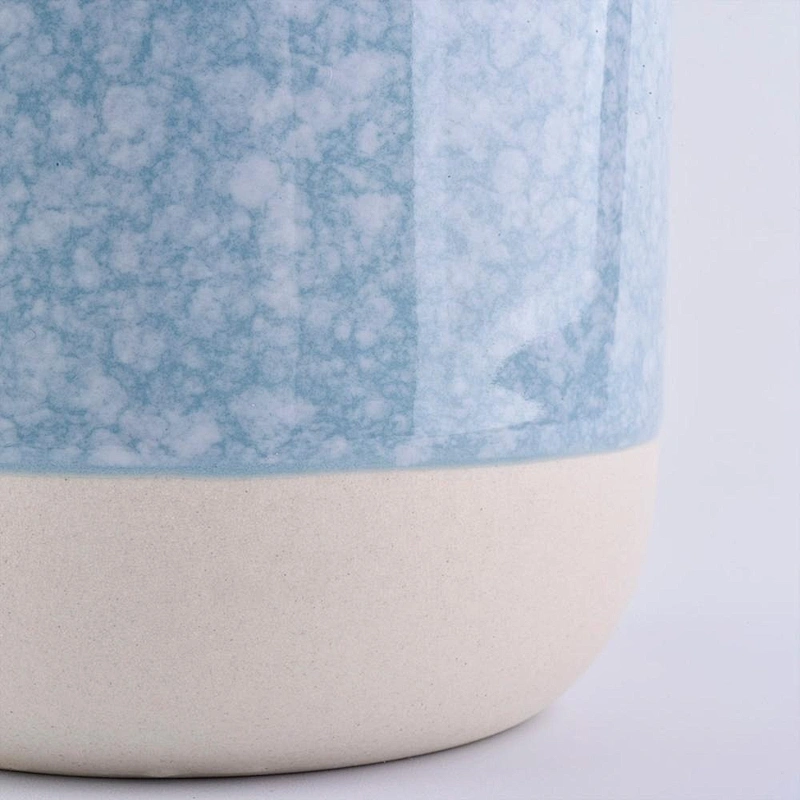 10oz 20oz Sunny empty tealight custom blue ceramic candle holders