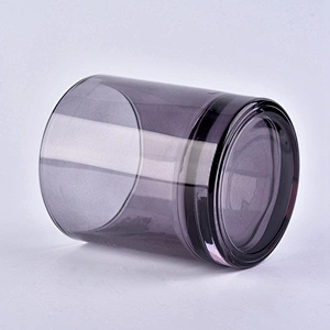 home decor smoky grey glass candle jars