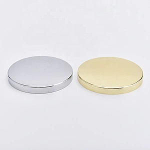 Wholesales customized round silver golden metal lid cover for candle holder