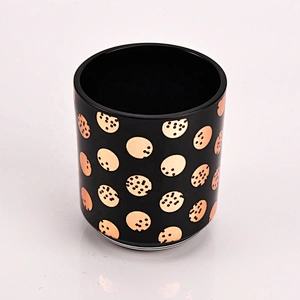 Sunny votive black glass candle holder 10oz 12oz