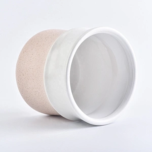 Wholesales custom glazed color ceramic candle jars