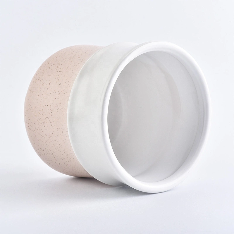Wholesales custom glazed color ceramic candle jars