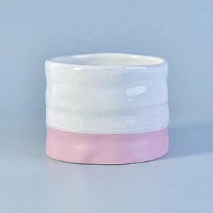 Antique glaze painted massage ceramic candle jar in bulk
