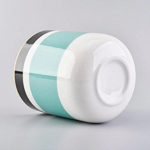 6oz 8oz 10oz Wholesales rainbow colorful custom ceramic candle jar