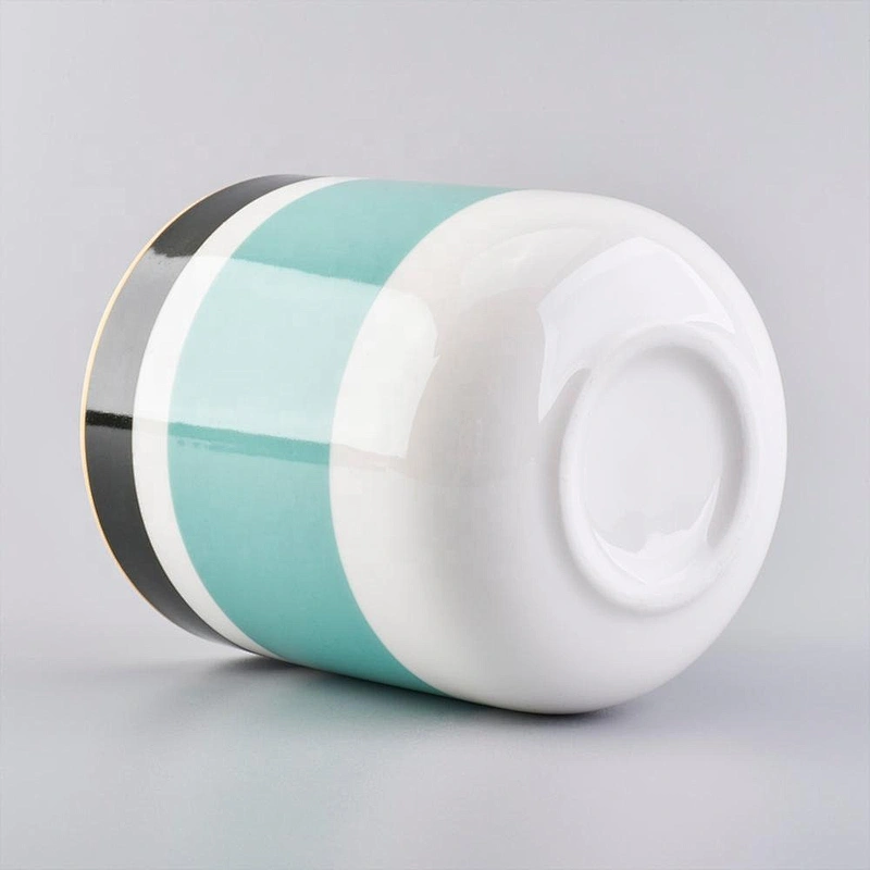 6oz 8oz 10oz Wholesales rainbow colorful custom ceramic candle jar