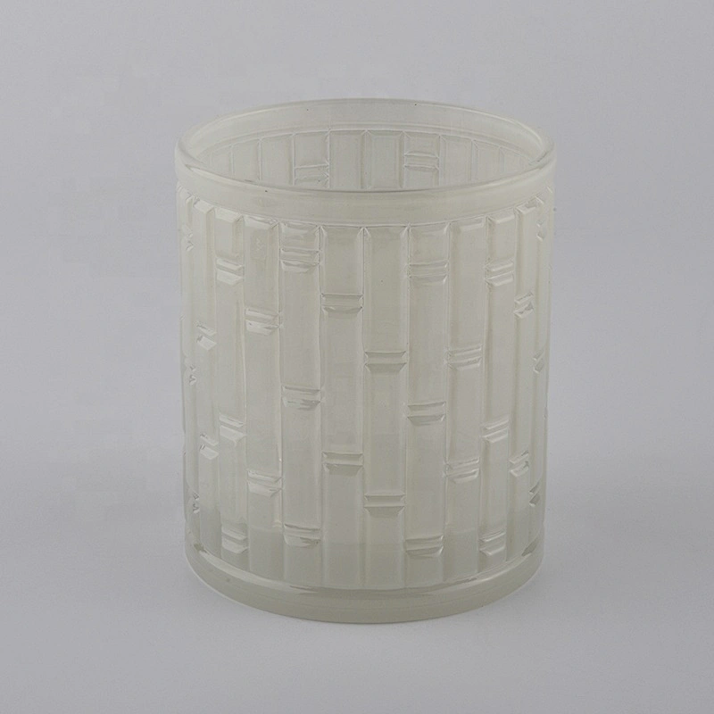 Home decoration frosted cylinder glass candle holder in bulk
