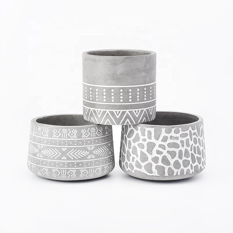800ml Wholesales grey votive cement Candle container