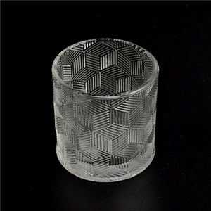 6oz 10oz 20oz Wholesales crystal custom candle glass jars with lids