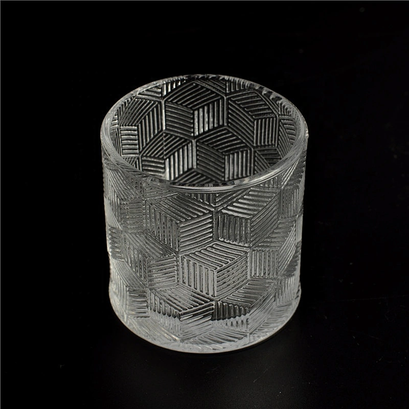 6oz 10oz 20oz Wholesales crystal custom candle glass jars with lids