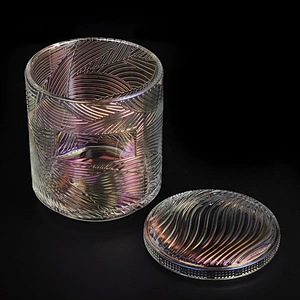10oz Wholesales Christmas lotus crystal tealight glass candle holder with lid
