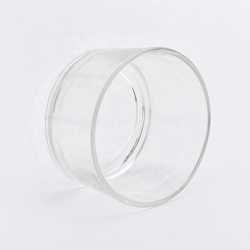 3 Wicks Empty Glass Candle Jars