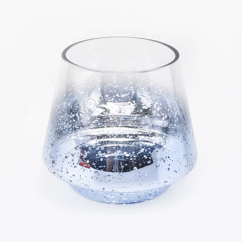 Antique Crystal mercury blue glass candle jar bulk