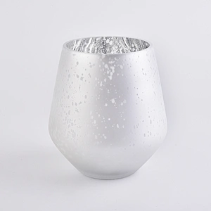 Mercury stemless glass candle holders