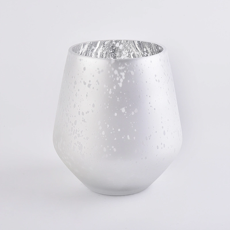 Mercury stemless glass candle holders