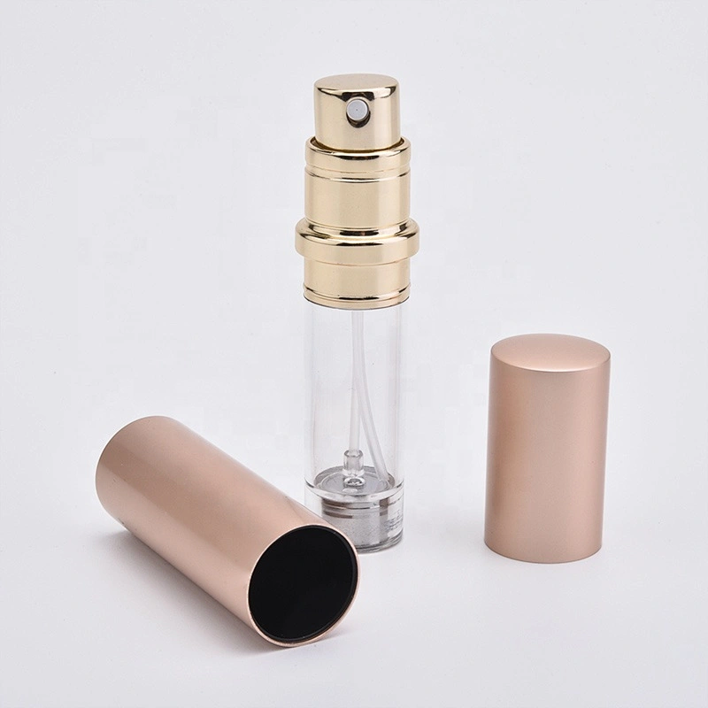 Round 5ml 10ml Twist Up Metal Spray Aluminium Portable Refillable Perfume Atomizer bottle
