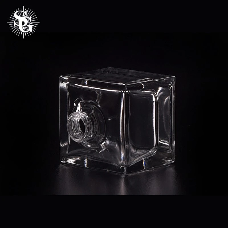Sunny 36ml 1oz glass perfume bottle transparent square bottle for car