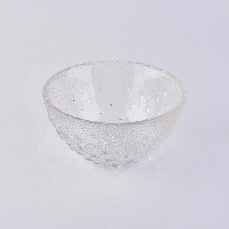 Wholesale round glass candle vessel for home decoration