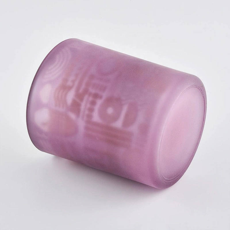 Sunny Wholesales custom purple luxury candle glass holder jars 10oz