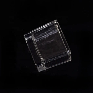 Clear Square Tealight Glass Candle Jar