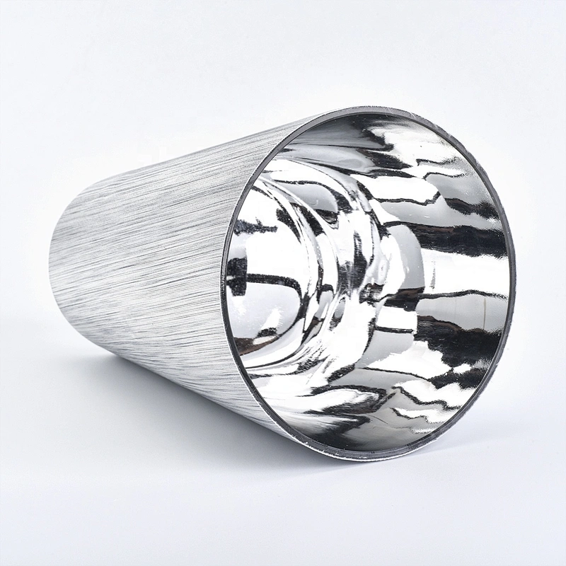 Suppliers silver luxury leather PU candle holders 8oz 10oz 11oz