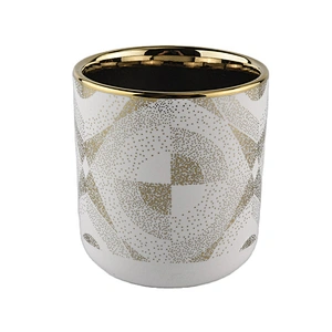 Wholesales luxury decorative empty white ceramic candle holders