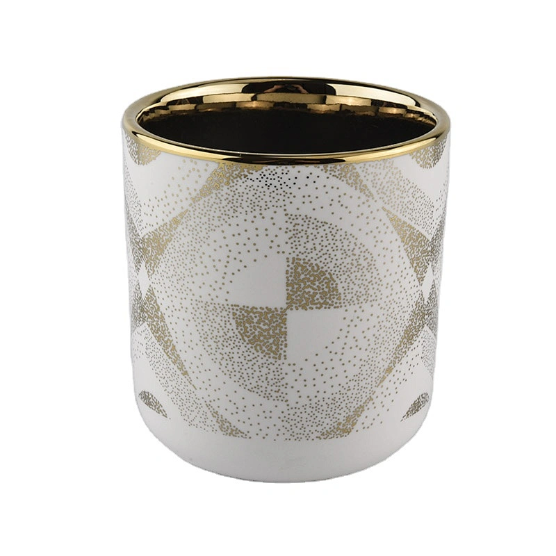 Wholesales luxury decorative empty white ceramic candle holders