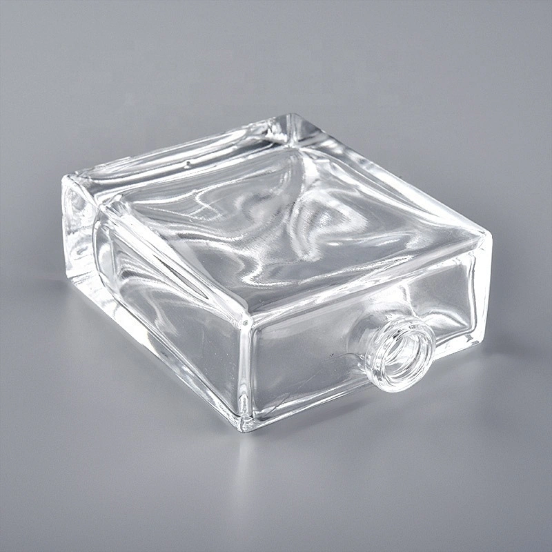 60ml Flat-Square Clear Glass Bottle for wholesale
